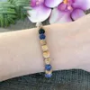 MG1560 Strand Ny design 6 mm Sodalite och bild Jasper Lava Stone Armband Womens Essential Oil Diffuser Yoga Mala Armband182i