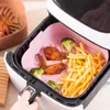 Moldes de cozimento 21cm Silicone Air Fryer Pot Bandeja Churrasco Churrasco Pad Placa Airfryer Forno Baking Mold Pot Alimentos Seguro Reutilizável Cozinha Acc271C