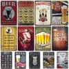 2021 Vintage Martini Iron målning Retro Pernod Ice Beer Rusty Shabby Chic Cocktail Plack Irish Pub Man Cave Bar Coffee Art Stick322z