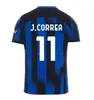 23 24 Player fan LUKAKU Soccer Jersey BARELLA INTERS DZEKO MILANS LAUTARO VIDAL J. CORREA 23 24 Football Shirt CALHANOGLU GAGLIARDINI Men Kit Yellow 3rd Kids Equpment