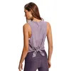 LU-23 Canotte da yoga con spacco sul retro Maglia traspirante Maglietta sportiva da donna ad asciugatura rapida Abbigliamento da palestra Tutto alla moda Vest301k