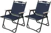 Mobilier de Camp chaise de Camping pliante chaises de plage basses pour Camp pelouse randonnée sport chasse bleu 2 pièces HKD230909