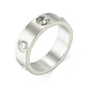 Mode Luxe Designer Ringen 4mm 5mm 6mm Paar Liefde Ring schroef Diamant titanium staal zilveren mannen en vrouwen Rose Gouden sieraden cadeau voor geliefde groothandel voor wederverkoop