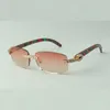 XL diamond wooden sunglasses 3524026 with natureal peacock wood legs and 56 mm Lenses