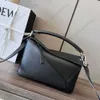 Women's Bag Puzzle Geometric Cowhide Small and Medium Size Splice Deformed One Shoulder Crossbody Handbag High Quality