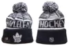 2023 하키 메이플 Leafs Beanie 북미 팀 측 패치 겨울 양모 스포츠 니트 모자 두개골 모자 비니