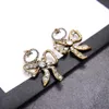 Pendientes con dijes de moda de diseñador de lujo, aretes de latón de alta calidad, aretes con lazo para mujer, regalo para amantes de la fiesta, joyería 258p