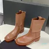 Bottes Chelsea cloutées à la cheville pour femme, chaussures élégantes à enfiler, en cuir véritable, talon bloc bas, mode automne hiver