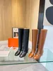 Projektant marki Welly Boots Buty deszczowy Platforma Platforma Platforma Ringer Modna Czarna, ale Kolan Long Women Boots 35-42