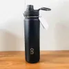LL-0516 710ML Water Bottle Vacuum Yoga Fitness Bottles Straws Stainless Steel Insulated Tumbler Mug Cups with Lid Thermal Insulati314P