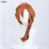 Cosplay perucas realmente de alta qualidade anime bungo cães vadios chuya nakahara chuuya peruca cosplay resistente ao calor perucas de cabelo sintético peruca boné 230908