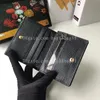 Realfine Bags 5A 523155 11cm Ophidia Card Case Wallet Handbag Black Canvas Dust Bag2976の女性向け