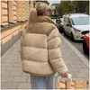 Women'S Jackets Womens Winter Fleece Jacket Women Faux Shearling Outerwear Coats Female Suede Fur Coat Men Warm Thickened Lamb Puffe Dhp3A