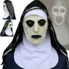 Maski imprezowe Maska Zaskająca Cosplay Valak Scary Latex Maski z chustką pełną twarz Helmet Halloween Party Props 220908276B