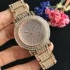 New 38mm mujer fashion Women watch full watch women simple digital Ladies dress Womens Watches Bracelet Rose Gold Clock276H