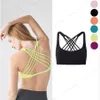 Vert Croix Dos Mouvement Sport Yoga Bras Femmes Sexy Col En V Courir Gym Gilet Rose Rouge Fitness Entraînement Recadrée Top Lady Sous-Vêtements325P