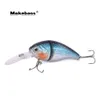 Betar lockar makebass 2.36in0.49oz fiskelur crankbaits konstgjorda hårda livtrodika swimbait vevfiske tackling för öring pike etc. 230909