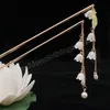 Vintage Tassel Hair Stick Chopsticks For Women Chinese Hanfu Hair Accessories franse Pearl Floral Hairpin Forks Metal Smycken