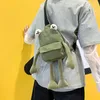 Evening Bags Personality Girl Small Bag Cartoon Cute Frog Casual Messenger Chest Unisex Shoulder Crossbody Nylon Women 230908