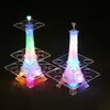 Party Decoration Colorful Luminous LED Crystal Eiffel Tower Cocktail Cup Holder Stand VIP Service S Glass Glorifier Display Rack D190C