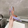 Sandals Women Designer Shoes Fashion 10CM High Heel New Electric Light Fantasy Pointed Dress Shoe Classic Sunflower Water Diamond Party wedding shoes