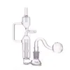 Atacado Protable Pyrex Grosso Pequeno Reciclador de Água Dab Rig Bong Pente com Perc Percolator e 14mm Queimador de óleo de vidro Tigela Tubos de água para cachimbo de água para tabaco