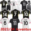 Fans camisetas de fútbol 2023 2024 hogar lejos MILIK DI MARIA VLAHOVIC KEAN POGBA CHIESA McKENNIE LOCATELLI mejores camisetas 23 24 hombres y kits para niños unifor Juvent