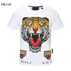 Maglietta Phillip Plain Designer Shirt Summer Waves Short Waves T-shirt Luxury Skull Mashi