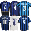 Inter Retro Sneijder J.Zanetti Soccer Jersey 1988 90919293 Zamorano Djorkaeff Milito Baggio Pizarro Djorkaeff Adriano Milan Football Shirt9495 9697 98 99 00 0203 07