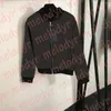 Jacquard Letter Women Jackets 클래식 디자이너 짧은 스타일 코트 가을 따뜻한 긴 슬리브 윈드 브레이크 재킷