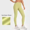 L362 Ribbed High-Rise Pant Yoga Pants har T-Line Naken Sense Leggings Buttery Soft Running Tight Sweatpants Women Trousers248L