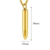 Bullet Pendant Necklace Cremation Jewelry Souvenir Ashes Urnが少量の記念アイテムを保管する268m