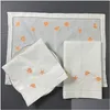 Table Napkin Set Of 12 Handkerchiefs White Hemstitched Linen Napkins/ Placemats/Towels Embroidered Neptune/Conch/Shell/3 Specificati Dh3Rn
