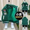 Jaquetas meninos casaco de inverno crianças bonito acolchoado uniforme de beisebol bebê engrossado lã de cordeiro top 230909