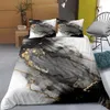 Fashion Marble Luxury Bedding Set Nordic Large Adult Bedroom Decoration Duvet Cover 2 3 Pieces Full Size Simple Home Textiles 2106291w