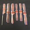 Wholesale of new plastic flag printed hair combs, multiple combinations, hair salons, home combs, hair tools