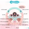 다이 캐스트 모델 자동차 자동차 노동 시뮬레이션 스티어링 휠 장난감 아기 아이 뮤지컬 교육 복사품 유모차 가벼운 사운드 보컬 장난감 dhaxu