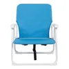 Mobiliário de acampamento Cadeira Oxford com mesa lateral Cadeira de pesca ao ar livre Cadeiras de praia leves portáteis de acampamento Cadeira dobrável ao ar livre Azul 56 * 60 * 63 cm HKD230909