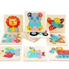 10.7 cm enfants bois coloré 3D Puzzles jouet Montessori jeux dessin animé animaux Puzzle bébé jouets éducatifs en bois pour les enfants