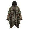 Hunting Sets Camo 3D Leaf Cloak Yowie Ghillie Breathable Open Poncho Type Camouflage Birdwatching Windbreaker Sniper Suit Gear1327T