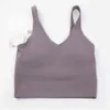 LU Sujetador de yoga a prueba de golpes Correr Gimnasio Sujetador deportivo Top Diseñador Mujeres Ampliar dobladillo Push Up Camisa de entrenamiento Fitness Yoga Crop Tops Sujetador 279C