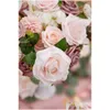Dekoracyjne kwiaty wieńce sztuczny zestaw typu jedwabne róże kwiatowe z łodygami do majsterkowania bukiety centralne imprezowe dekoracje domu d dhcok