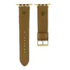 Strap Band Bantları Moda Bilek Bant Bant Tasarımcısı Top Saat Bantları Deri Bilezik Baskı Şeritleri 42mm 40mm 44mm Iwatch SE244W