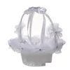 Other Festive Party Supplies Crafts White Pearl Rhinestone Big Bow Flower Basket Wedding Girl Bride Portable Drop Delivery Home Gar Otcok