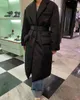 Mulheres para baixo parkas designer de luxo designer de luxo grosso casaco de algodão feminino inverno quente preto blusão casaco com cinto para mulher outono