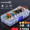 8pcs / set 4cm 3 7g Mini Wobblers Crankbait Leurre de pêche Appât artificiel Dur Flottant Wobbler238S