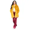 Women's Fur Faux Fur European American fashion elegant women long loose wool soft rabbit hair faux fur coat 3XL 4XL white pink yellow black red 230908