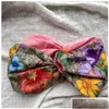 Hoofdbanden Designer 100% Zijde Kruis Hoofdband Dames Meisje Elastische Haarbanden Luxe Retro Tulband Headwraps Geschenken Bloemen Drop Delivery Dhnhv