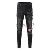 Herren-Jeans, Designer-Jeans, Herren, Buchstabe, Marke, weiß, schwarz, Rock-Revival-Hose, Biker-Hose, Herrenhose, gebrochenes Loch, Stickerei, Größe 28–40, Top-Qualität, 877949913 x0911