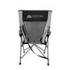 Camp Furniture Ozark Trail Tension 2 in 1 Mesh Rocking Camp Chair Gray and Black Detachable Rockers Adult camping chairs folding chair HKD230909